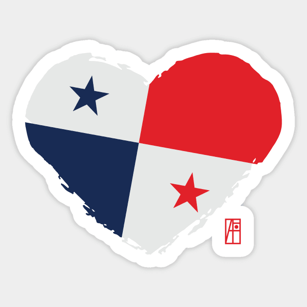 I love my country. I love Panama. I am a patriot. In my heart, there is always the flag of Panama Sticker by ArtProjectShop